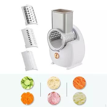Эффективная электрическая терка для сыра и овощерезка для домашней кухни белый