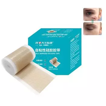 Эффективная хирургическая самоклеящаяся силиконовая гелевая лента для удаления шрамов, терапевтическая заплата для лечения прыщей, травм, ожогов 4cm*15cm