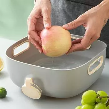 Эффективная очистка полых отверстий с помощью дренажа. Ручка сливной корзины. Многоцелевой моющий фильтр большой емкости. белый