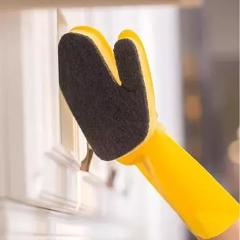 Эффективная перчатка для чистки бассейна с богатой пеной, эмульсионная практичная бытовая перчатка с высоким коэффициентом трения для бассейна белый