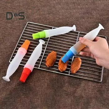 Эффективная щетка для бутылок с маслом, влагостойкая пищевая щетина, щетина высокой прочности, щетка для гриля, кухонные инструменты зелёный