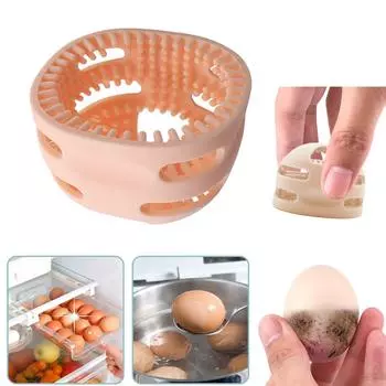 Эффективная щетка для чистки яиц Силиконовая щетка для яиц Инструменты Надежная щетка для тщательной очистки Различные размеры синий