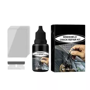 Эффективная жидкость для ремонта автомобильных стекол Профессиональный набор для ремонта трещин и царапин на лобовом стекле автомобиля с 20 мл ремонтной жидкости CHINA
