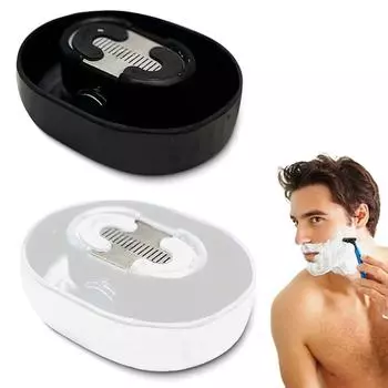 Эффективно экономит воду, ополаскиватель для бритвы, очиститель, стойка для хранения бритвы для большинства ручных бритв чёрный