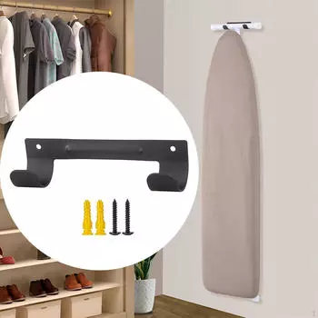 Эффективное решение для хранения гладильной доски в домашних условиях Silver gray