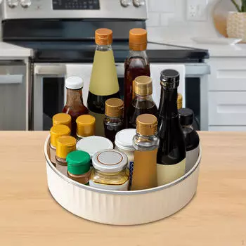 Эффективное решение для хранения на кухне: 11-дюймовый поворотный стол для шкафа и стола белый