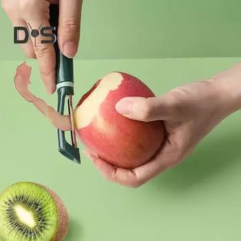 Эффективный многоцелевой овощечистка с длинной ручкой, острая машина для очистки пищевых продуктов светло-зеленый