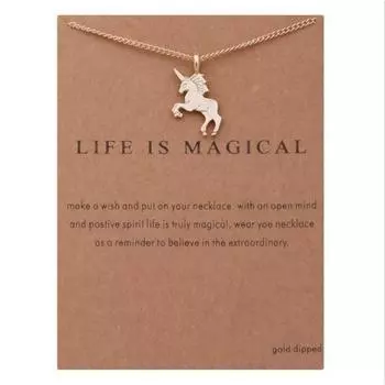 Эффектное колье Rare Life Is Magical, золотые украшения