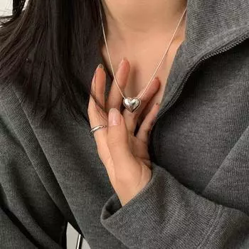 Эффектное простое ожерелье с подвеской в форме сердца, модное уникальное колье-колье, цепочка на ключицу, ожерелье для женщин и девочек, ювелирные изделия, подарки