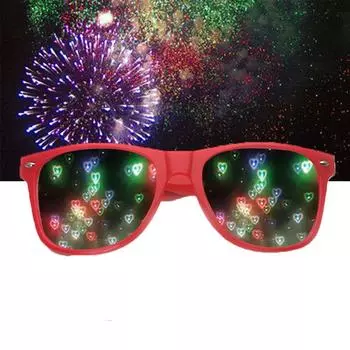 Эффекты выпускного вечера Мода Ночь ПК Очки Сердце Эффект Очки Женские солнцезащитные очки Очки Аксессуары прозрачный