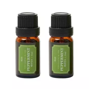 Эфирное масло Alle Vegan Aroma с ароматом перечной мяты, 10 мл, 2 шт.