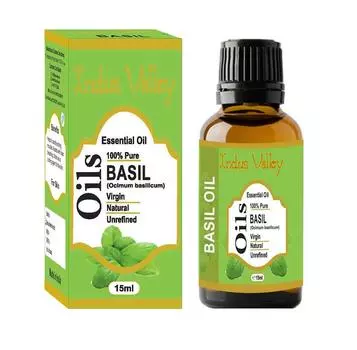 Эфирное масло Базилика (15 мл), Basil Essential Oil, Indus Valley 14.953125
