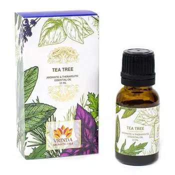 Эфирное масло Чайного дерева (15 мл), Tea Tree Essential Oil, Vrindaam 16.921875