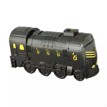 Эфирное масло диффузор паровозик увлажнитель воздуха декоративный винтажный дизайн пульт дистанционного управления с атмосферой чёрный