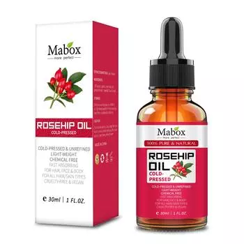Эфирное масло для лица MABOX Rose Hip Oil, массажное средство для ухода за кожей, увлажняющее растительное эфирное масло 30 мл