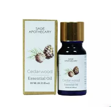 Эфирное масло Кедрового дерева (10 мл), Cedarwood Essential Oil, Sage Apothecary