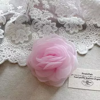Эфирный летний зажим-краб для волос «Роза», Прозрачный сетчатый цветочный зажим-краб для волос, Элегантный цветочный зажим-краб для волос