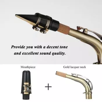 Эфлат-альт-саксофон в винтажном стиле Eb-альт-саксофон деревянный духовой инструмент с футляром для переноски на шею бронзовый