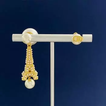 Эйфелева башня аксессуары мода Ab с асимметричным жемчужным набором серег