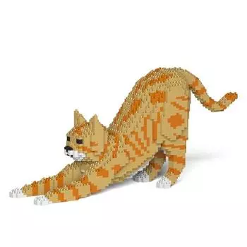 Jeka Stretching Cheese Tabby Nanoblock Cat 05S-M01, разные цвета, популярные корейские игрушки