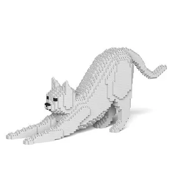 JEKCA блок белый кот 09S-M01 белый кот Скульптор