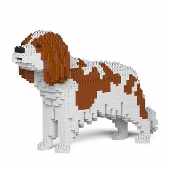 JEKCA Jecca Block Кавалер Кинг Чарльз спаниель Белый Коричневый 3D Пазл Сборка Пазл 01S-M01