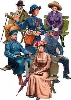 Экипаж и пассажиры автобуса Miniart, 6 деталей, пластиковая модель MA38092 1/35