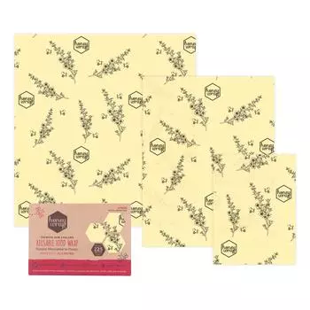 Эко-обертка Honeywrap Beeswax, 3 шт. в упаковке (1 S, M, L) -