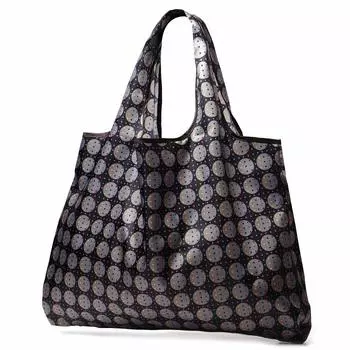 Эко-сумка Eco Washable pattern [reiri], складная, популярная, компактная, для хранения, большая, стильная, (Доступен черный цвет)