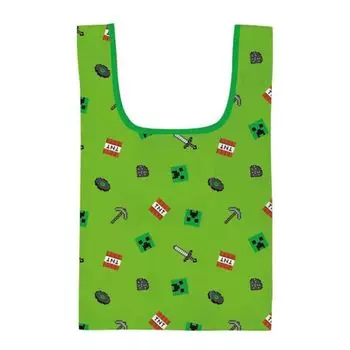 Эко-сумка K Company Minecraft Petit с карманом зеленая x Ш24 x MCT-PPE-GN В40,5 Д0,5 см