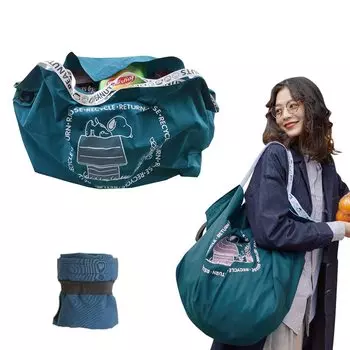 Эко-сумка Сумка для покупок Snoopy Большая вместимость Сумка для покупок Большая вместимость Водонепроницаемая прочная популярная сумка для покупок Многоразовая (зеленый)