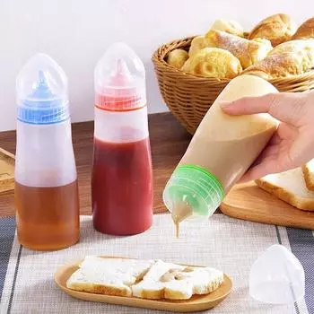 Экологически чистая бутылка для приправ, бутылка для меда, салата, соуса, варенья, специй, бутылка для выжимания томатного соуса, случайная бутылка