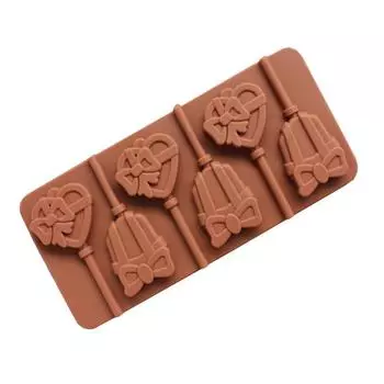 Экологически чистая еда в форме сердца с бантом в форме сердца, силиконовая форма для леденцов, шоколадная форма шоколадный