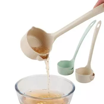 Экологически чистая ложка для масляного фильтра с длинной ручкой, пищевая кухонная утварь бежевый