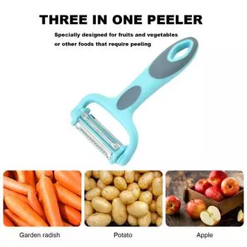 Экологически чистая терка-ломтерезка для удаления кожуры, многоразовая домашняя овощечистка для фруктов и овощей, инструмент для удаления кожуры, кухонные принадлежности, овощечистка синий