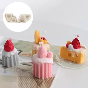 Экологически чистое повторное использование, легкая чистка, креативная мини-форма для клубники, силиконовая форма для торта ручной работы, кухонная силиконовая форма для клубники C
