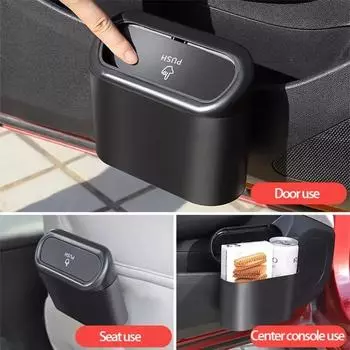 Экологически чистый автомобильный мусорный бак, подвесное ведро для хранения автомобиля, ящик для хранения мусора чёрный