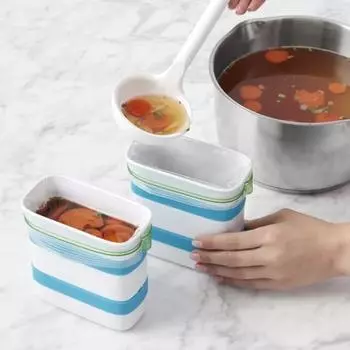 Экологически чистый инструмент для изготовления пищевых блоков в морозильной камере с гладкими краями, удобный инструмент для изготовления пищевых блоков в морозильной камере белый