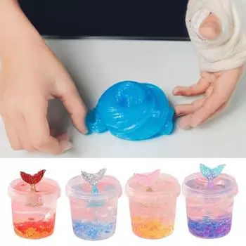 Экологически чистый набор с блестками, супермягкая желейная глина, детские игрушки для декомпрессии облаков, сувениры для вечеринок