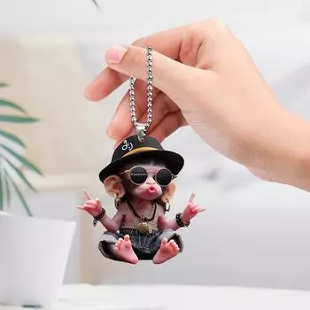 Экологически чистый сплав синеглазая сова ретро аксессуар кулон брелок One Size чёрный