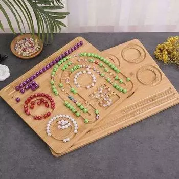 Экологичная деревянная доска для бисера, несколько видов досок для бисероплетения, поднос для изготовления ювелирных изделий, подарки Style 3