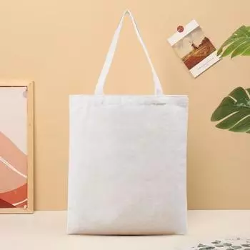 Экологичная холщовая сумка для хранения с усиленной ручкой, многоцелевая многоразовая сумка для продуктов белый