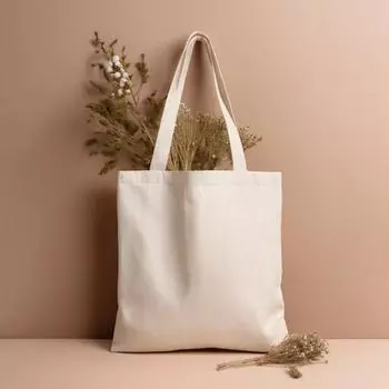 Экологичная холщовая сумка для хранения с усиленной ручкой, большая вместимость, многоцелевая, многоразовая белый