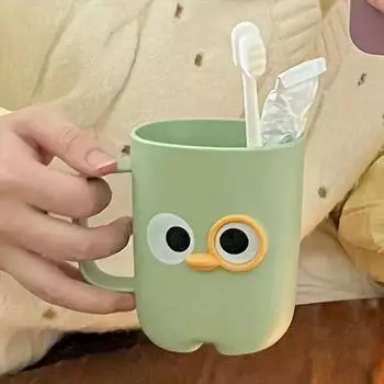 Экологичная мультяшная сова, пластиковая чашка для чистки зубов, милая кружка для зубов для детей жёлтый