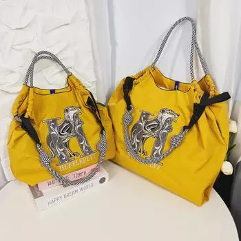 Экологичная нейлоновая сумка через плечо большой вместимости: Универсальная, высококачественная мода для утренних поездок на работу Strap Only