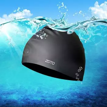 Экологичная полноразмерная прочная шапочка для плавания в бассейне с короткими длинными волосами, шапочка для плавания, снаряжение для плавания синий