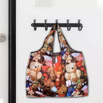 Экологичная портативная практичная изысканная складная сумка для хранения сумок для покупок 9