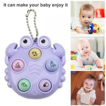 Экологичная, симпатичная пластиковая игровая консоль для тренировки координации «Бей крота», брелок на Рождество фиолетовый