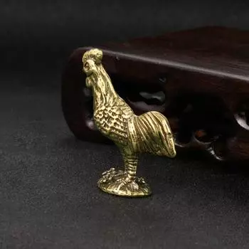 Экологичная статуя петуха, старинное ремесло, креативная стоячая поза, миниатюра