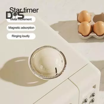 Экологичные часы-таймер Механический удобный таймер на 60 минут слоновая кость